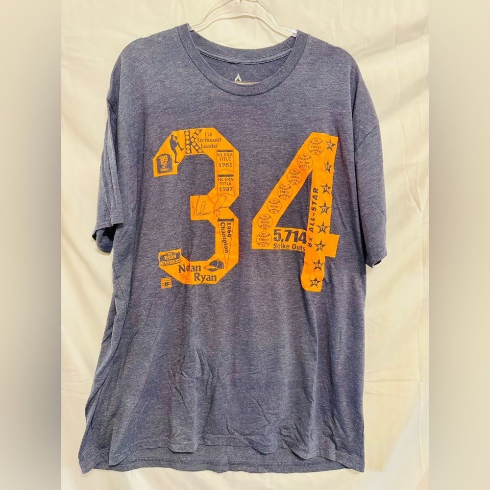 Women’s Nolan Ryan Plus Size 3X Lightweight T-Shirt in Gray. Soft & Comfy!